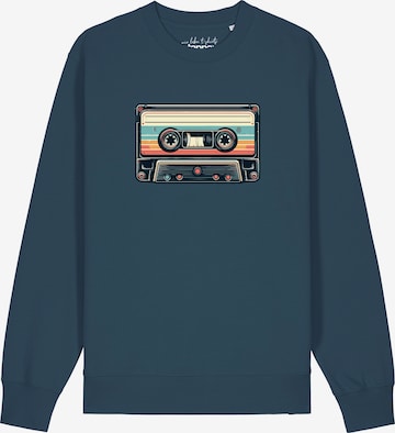 Watapparel Sweatshirt 'Retro Kassette' in Grün: Vorderseite