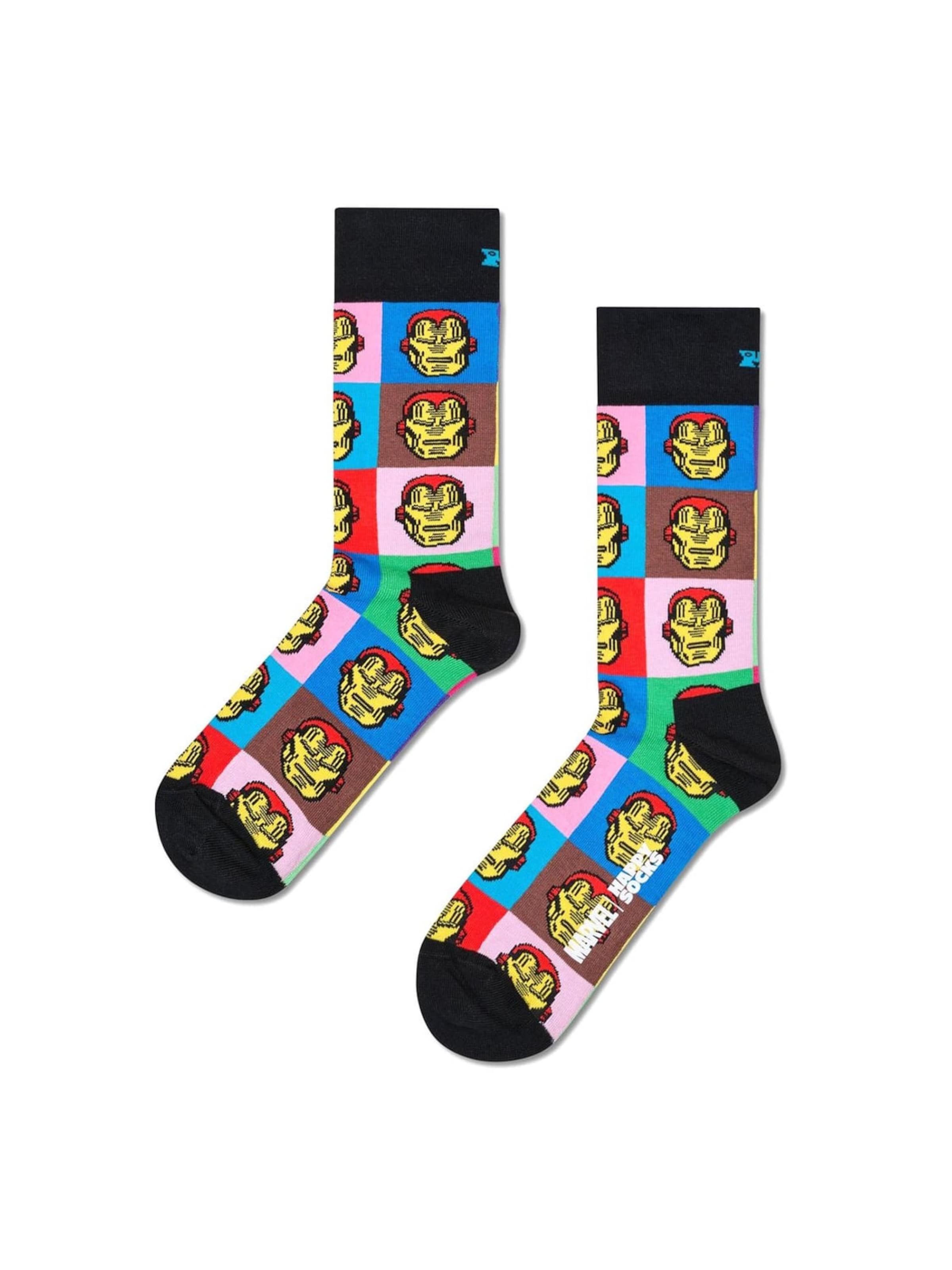 Happy Socks Sokker 'Marvel Iron Man Sock' i sort: forside