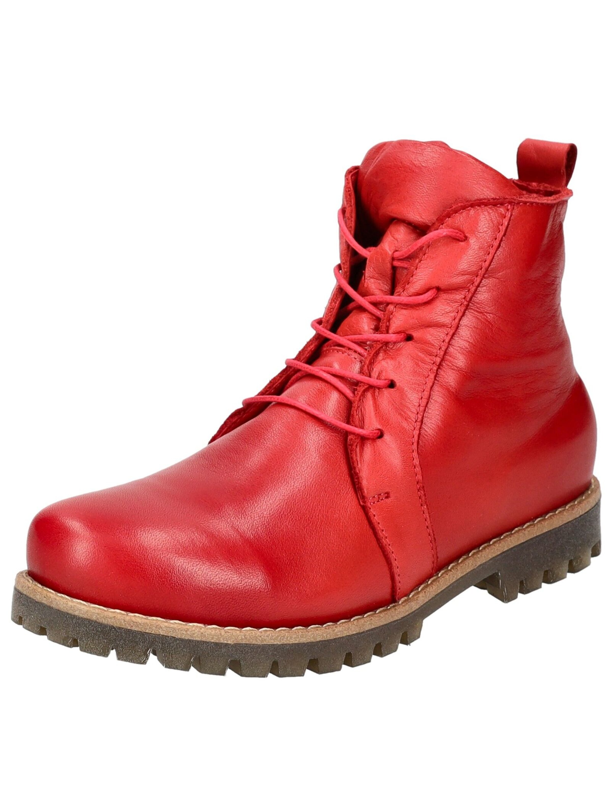 ANDREA CONTI Lace-up bootie in Red: front