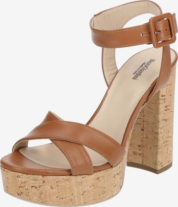 Nero Giardini Strap Sandals in Brown: front