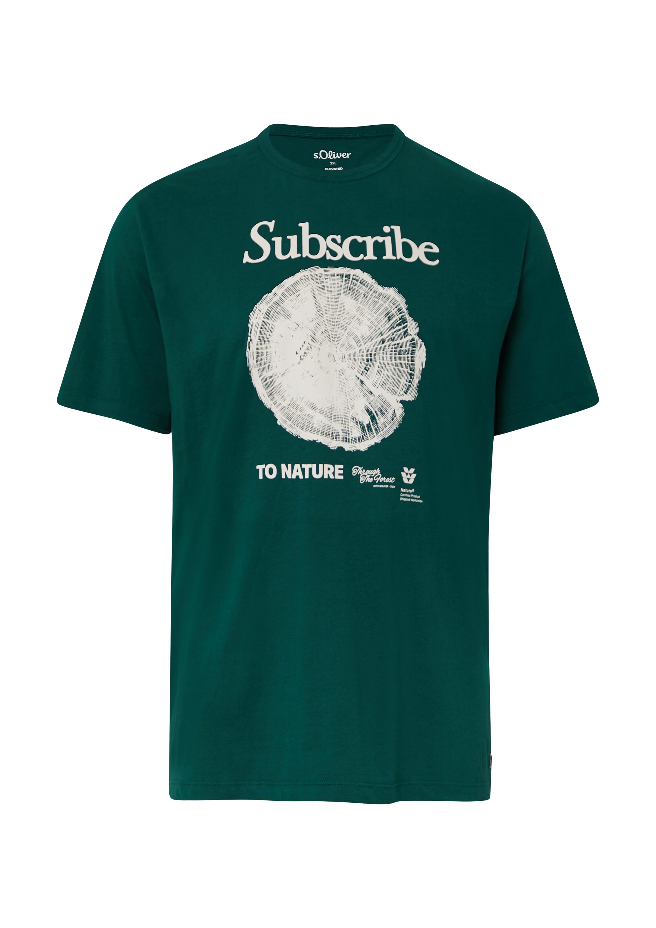 s.Oliver Men Big Sizes T-Shirt in Grün: Vorderseite