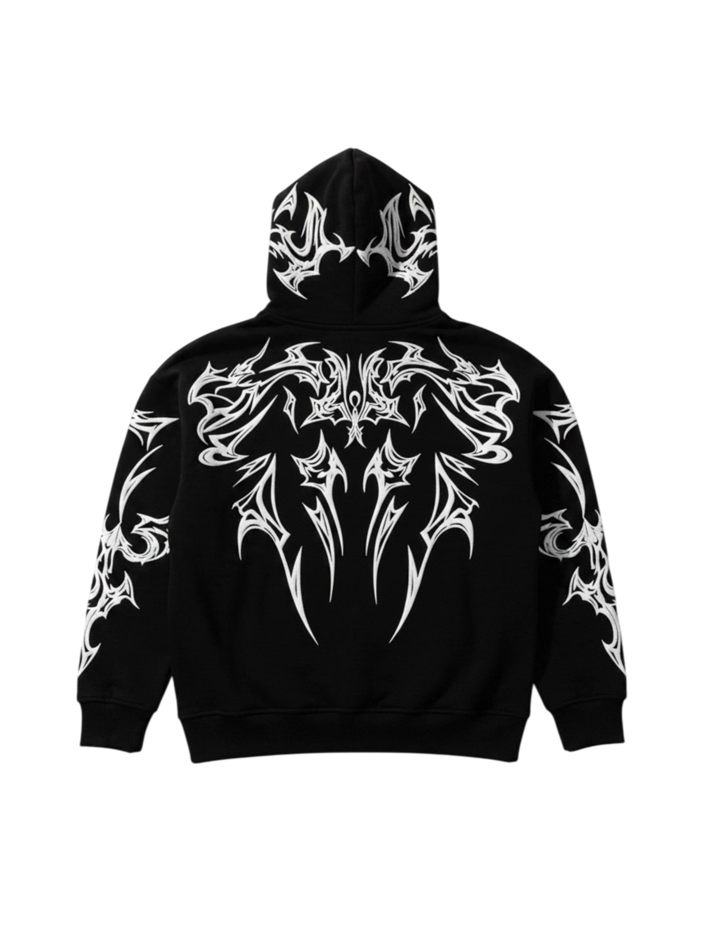 Kleidermafia Sweatshirt 'Oversize Mafia Tribal Hoodie - Black' in XS in Black, Item view