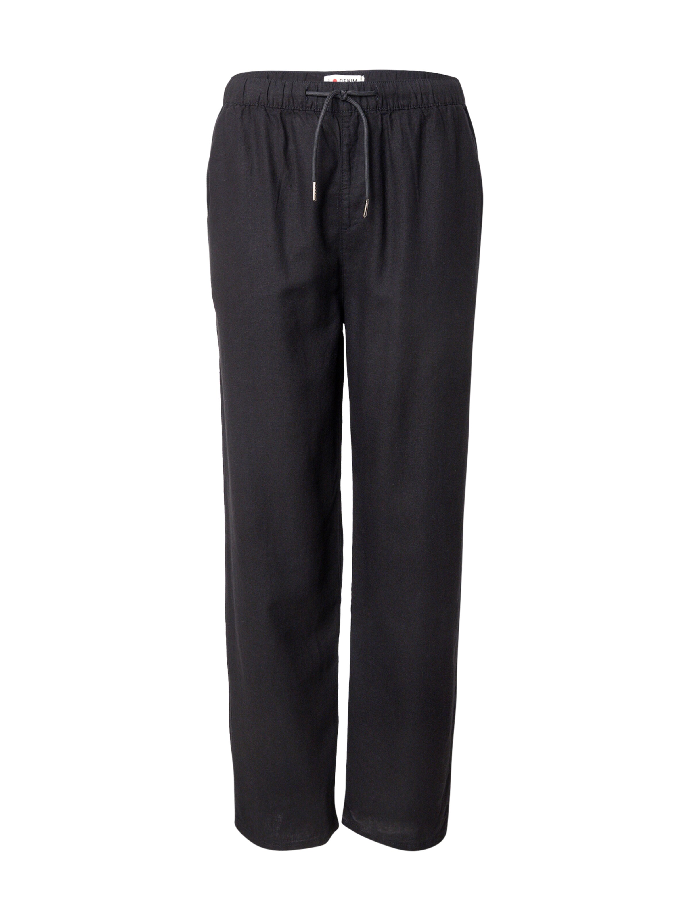 Largi Pantaloni de la Denim Project pe negru: față