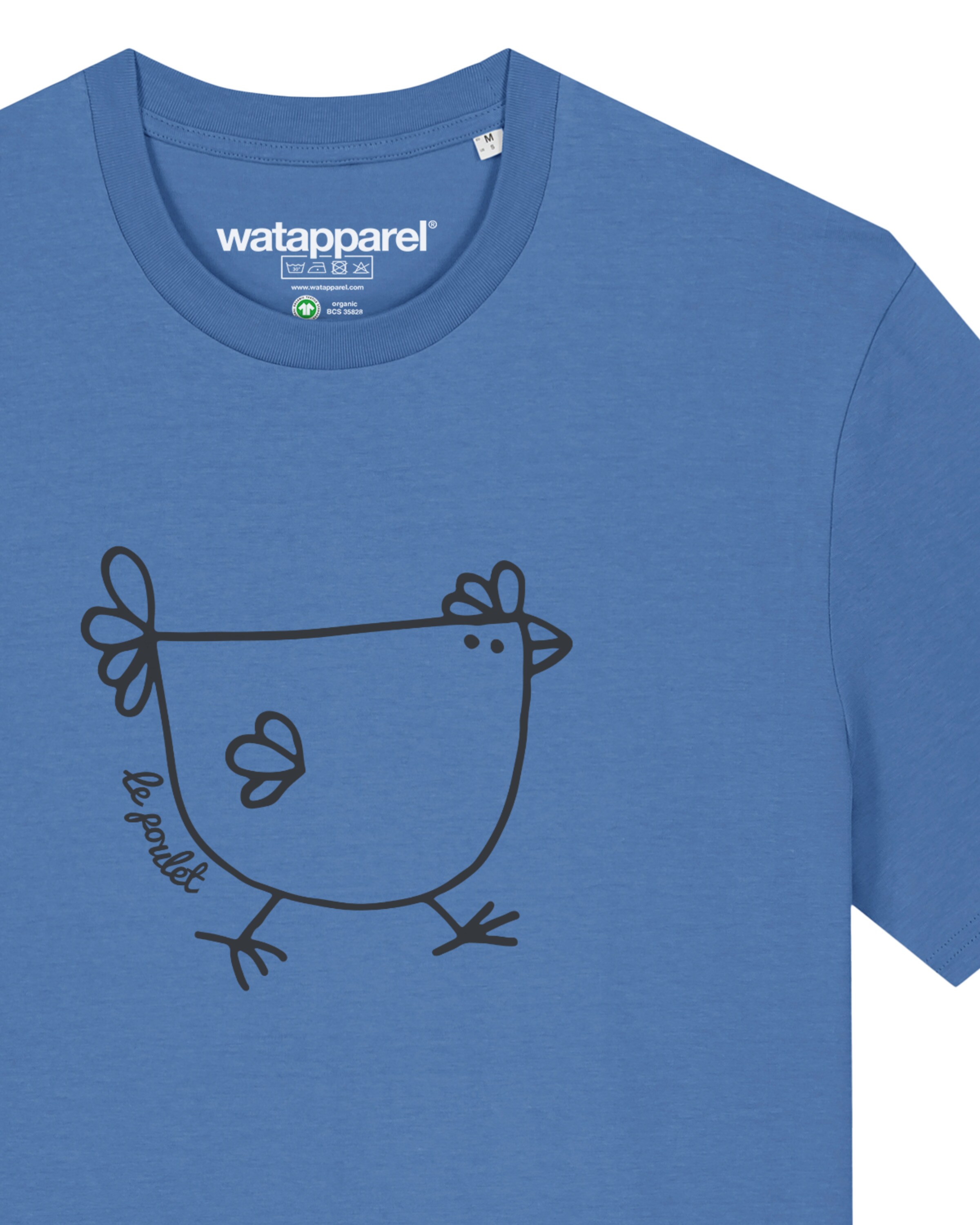 Maglietta ' Le poulet - das Huhn ' di Watapparel in blu