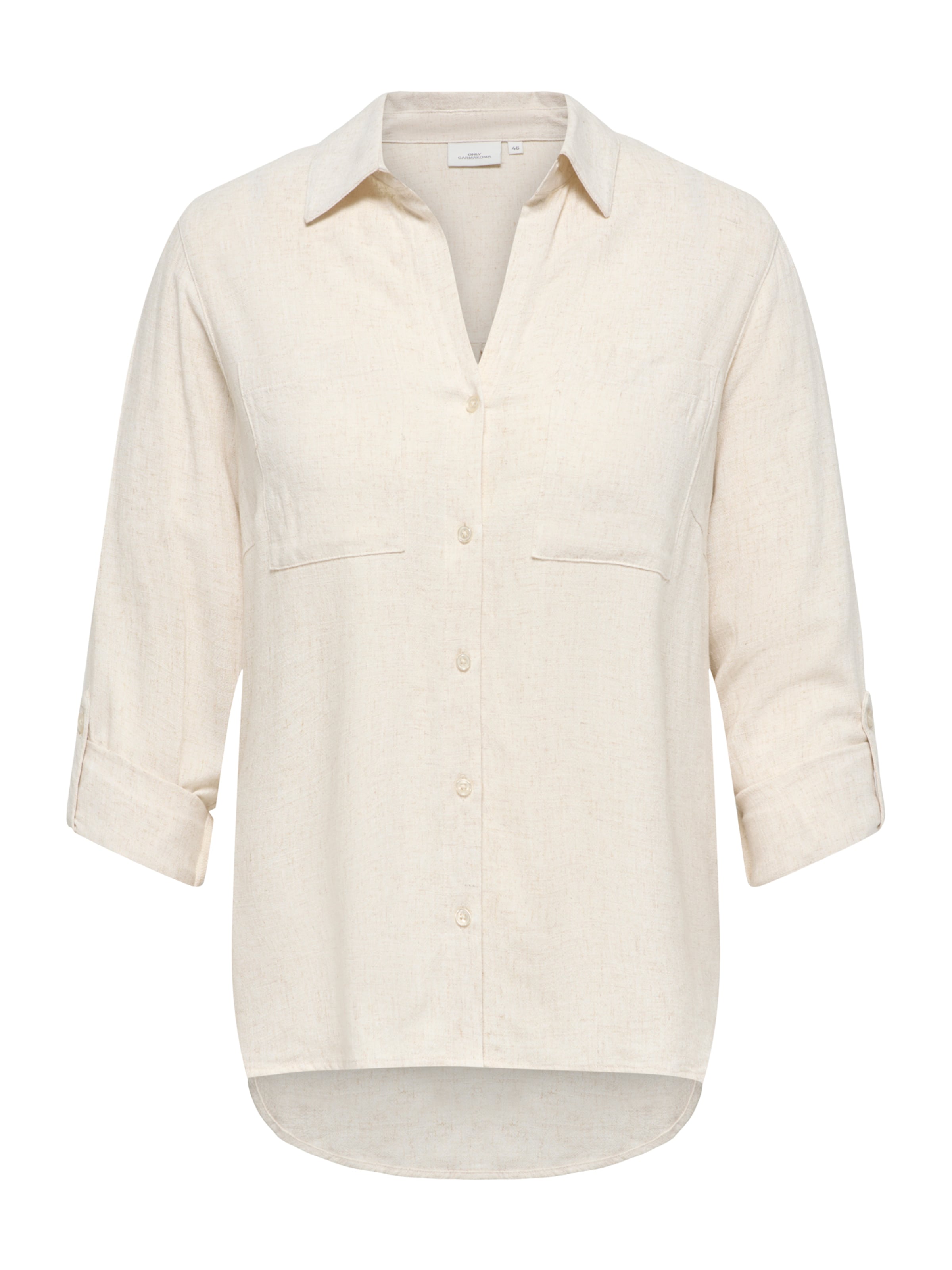 ONLY Carmakoma - Blusa 'CARSIESTA YASMIN' en beige: frente