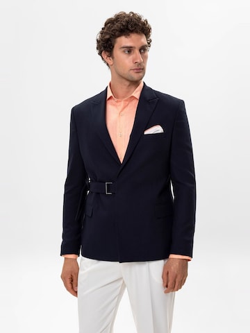 Coupe regular Veste de costume Antioch en bleu : devant