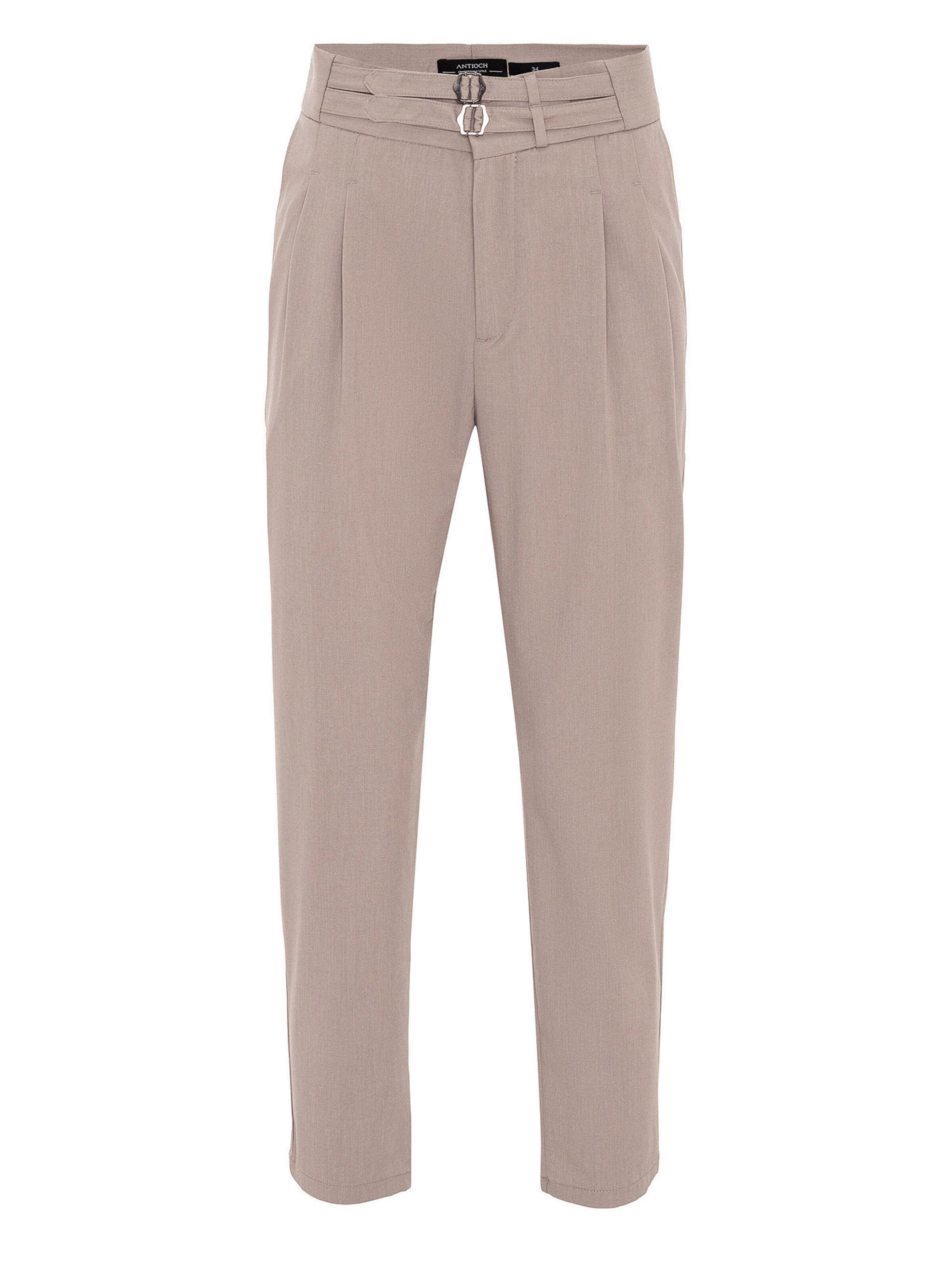 Antioch Regularen Hlače z naborki | bež barva: sprednja stran