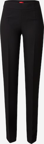 HUGO Regular Pleated Pants 'Haitama' in Black: front