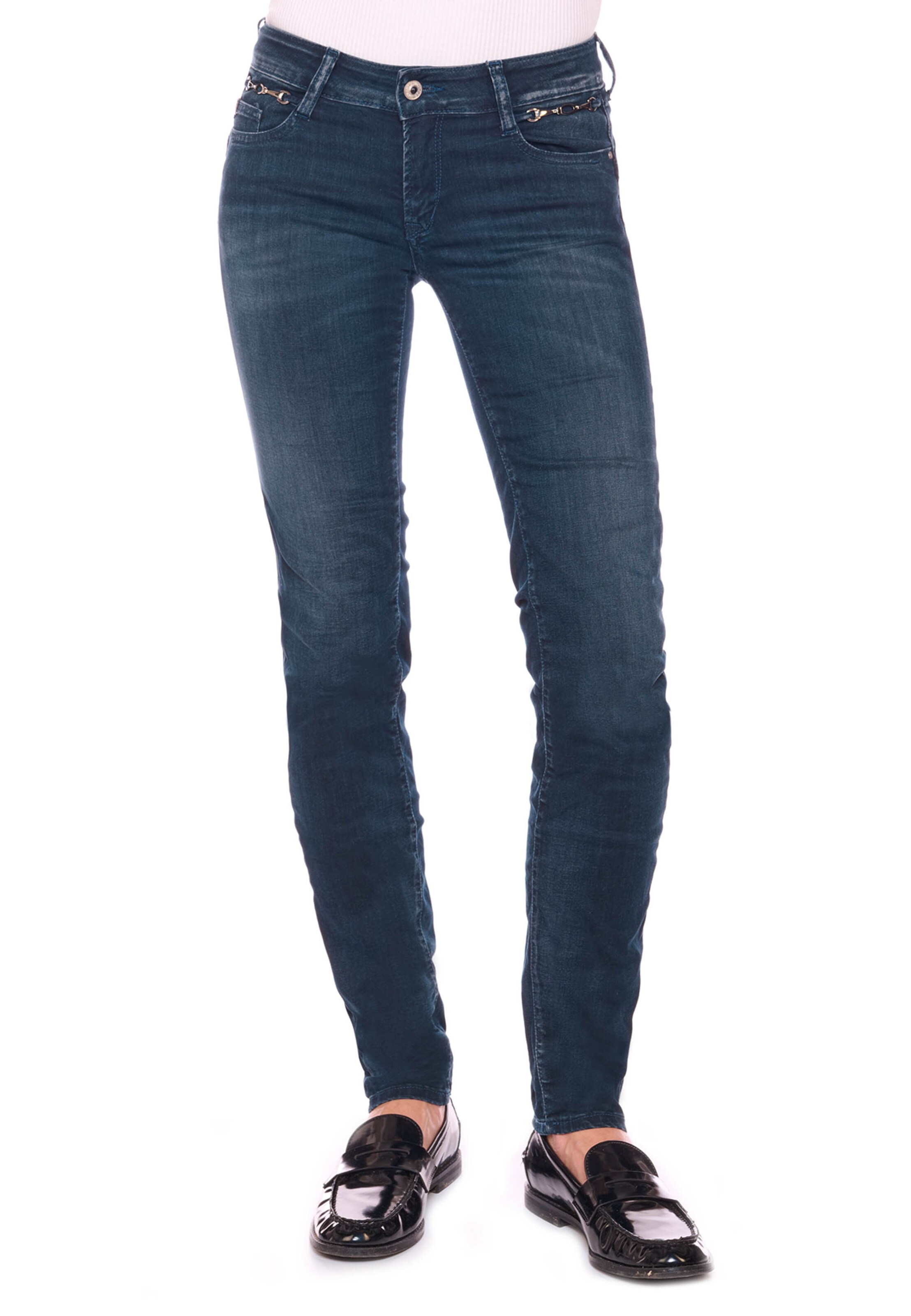 Le Temps Des Cerises Skinny Jeans 'Pulp' in Blue: front