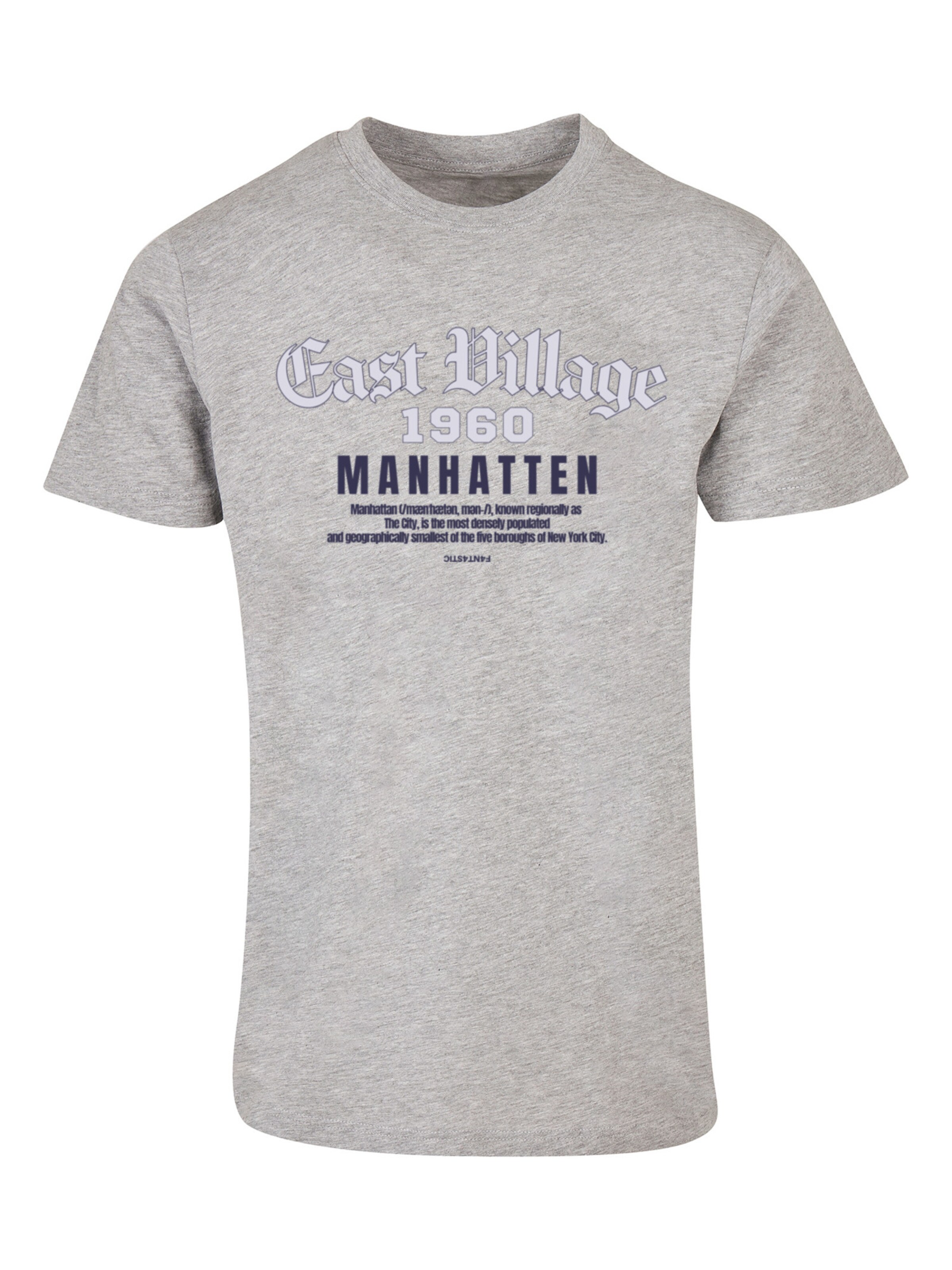 T-Shirt 'THE STREETS OF THE WORLD' F4NT4STIC en gris : devant