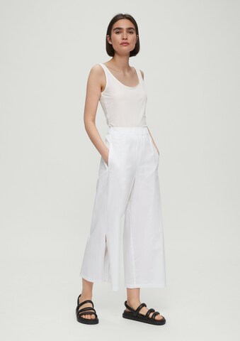Wide Leg Pantalon s.Oliver BLACK LABEL en blanc