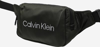Calvin Klein Gürteltasche in dunkelgrün / weiß, Produktansicht