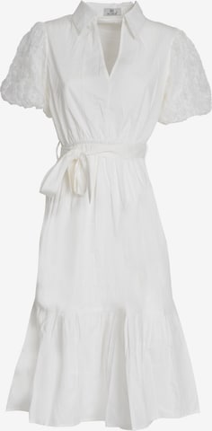 Robe-chemise Influencer en blanc : devant