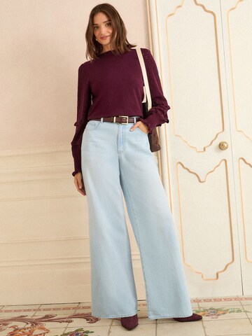love & roses Wide leg Jeans in Blue: front