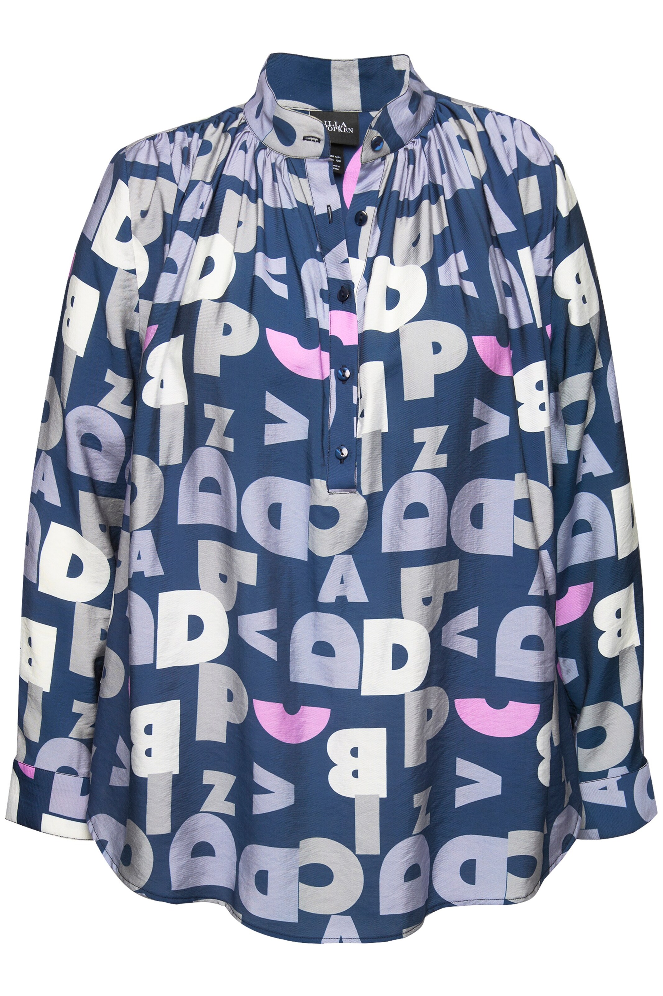 Ulla Popken Bluse in Blau: Vorderseite