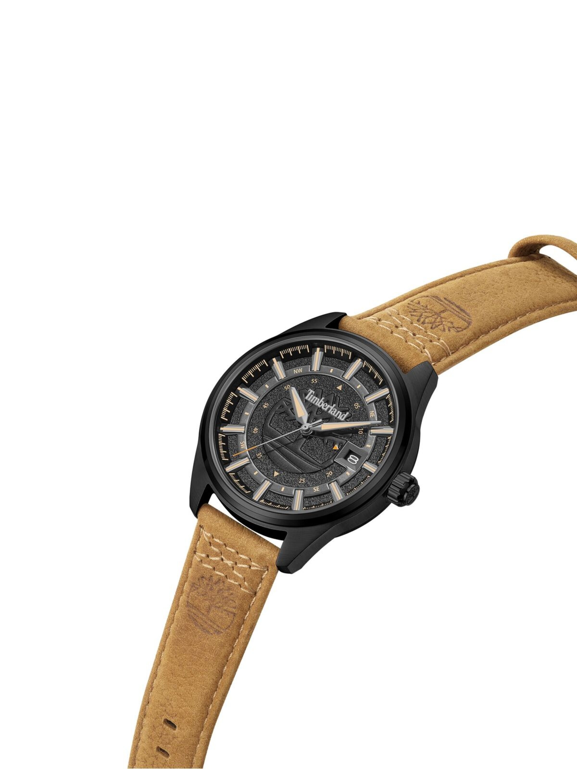 TIMBERLAND Analoog horloge 'Date watch Small Northbridge' in Bruin
