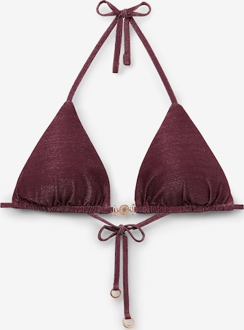 CALZEDONIA Bikinitop 'Golden Glow' in Rot: Vorderseite