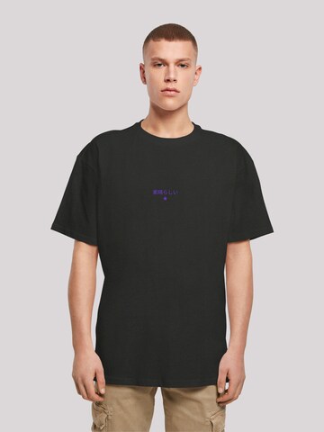 F4NT4STIC Shirt 'Drache Lila' in Zwart: voorkant