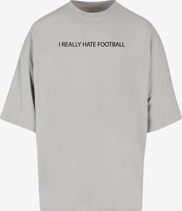 Merchcode T-Shirt 'Hate Football' in Grau: predná strana