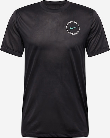 NIKE - Camiseta funcional en negro: frente