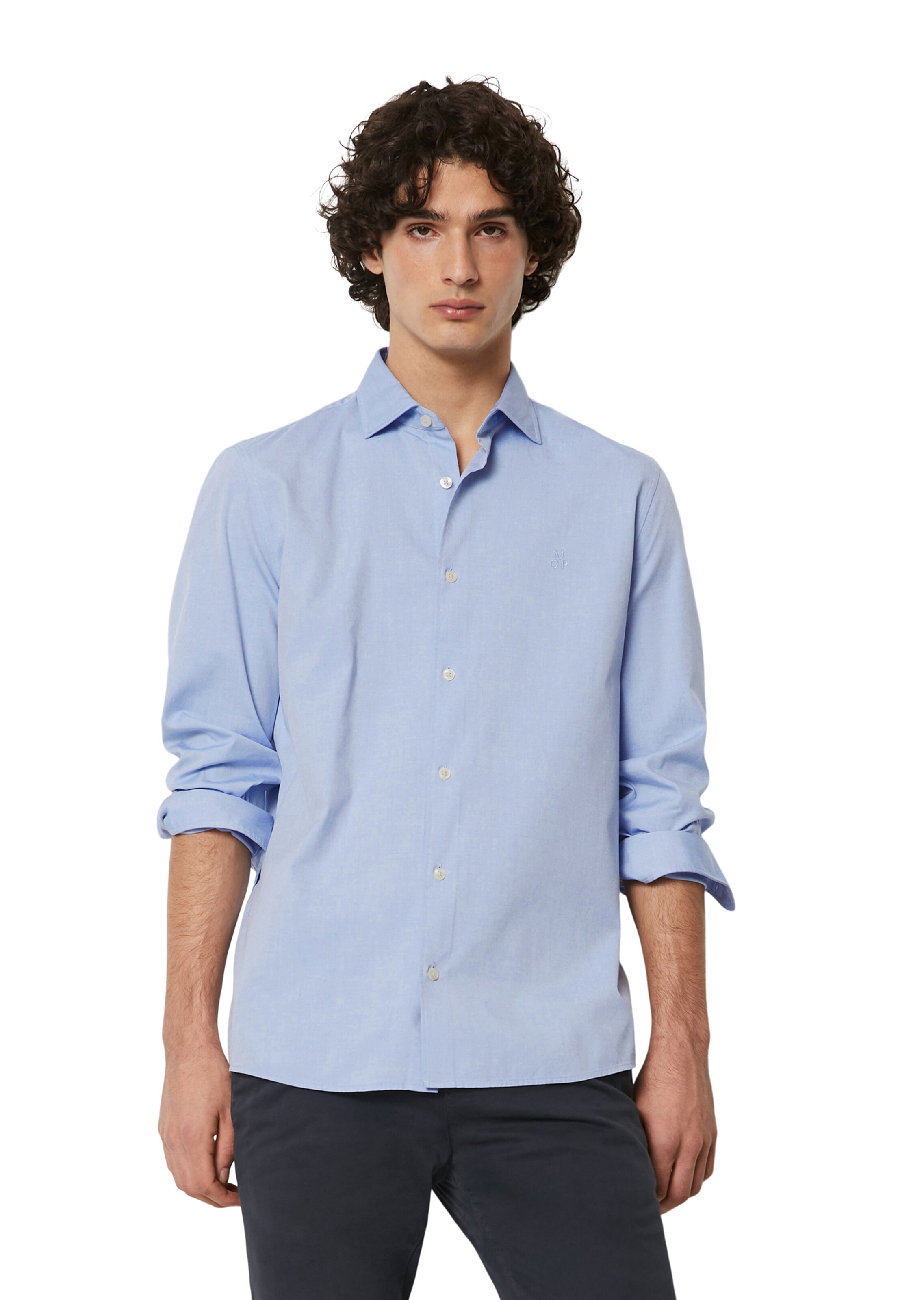 Marc O'Polo Regular Fit Hemd in Blau: Vorderseite