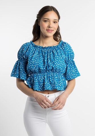 MYMO Blouse in Blauw: voorkant