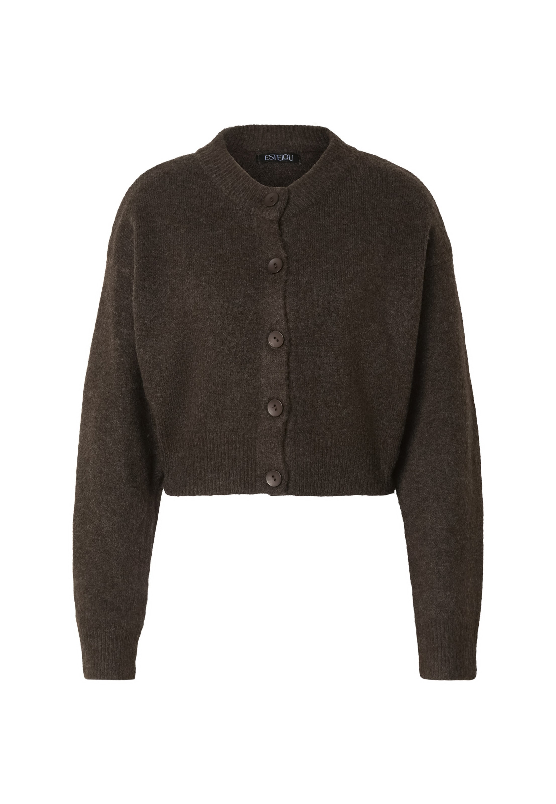 Estelou Knit Cardigan in Brown: front