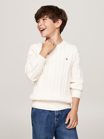TOMMY HILFIGER Pullover 'ESSENTIAL' in Weiß: Vorderseite