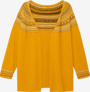 SHEEGO Knit Cardigan in Yellow: front