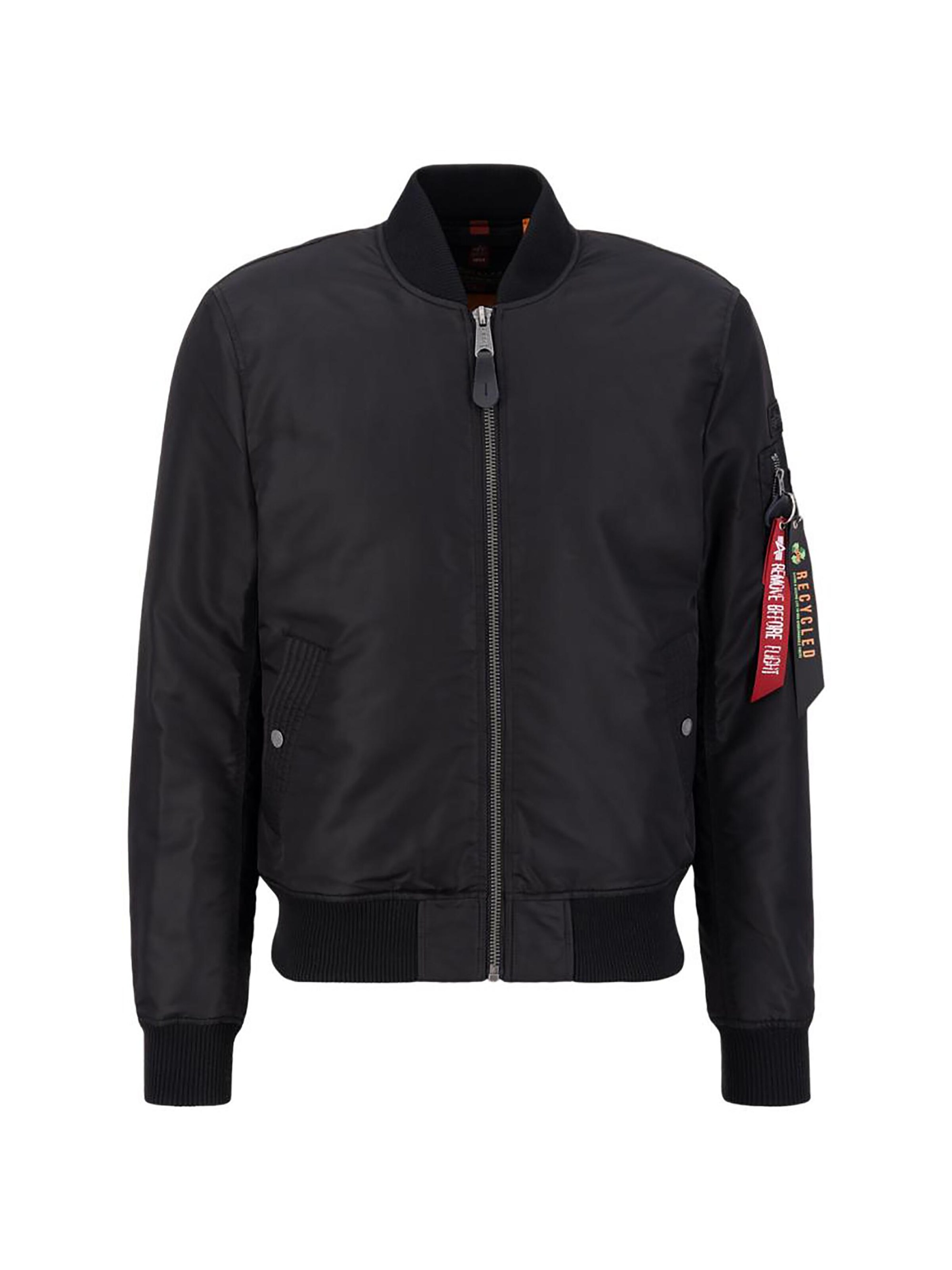 ALPHA INDUSTRIES Between-Season Jacket 'MA-1 VF Project R' in Black: front