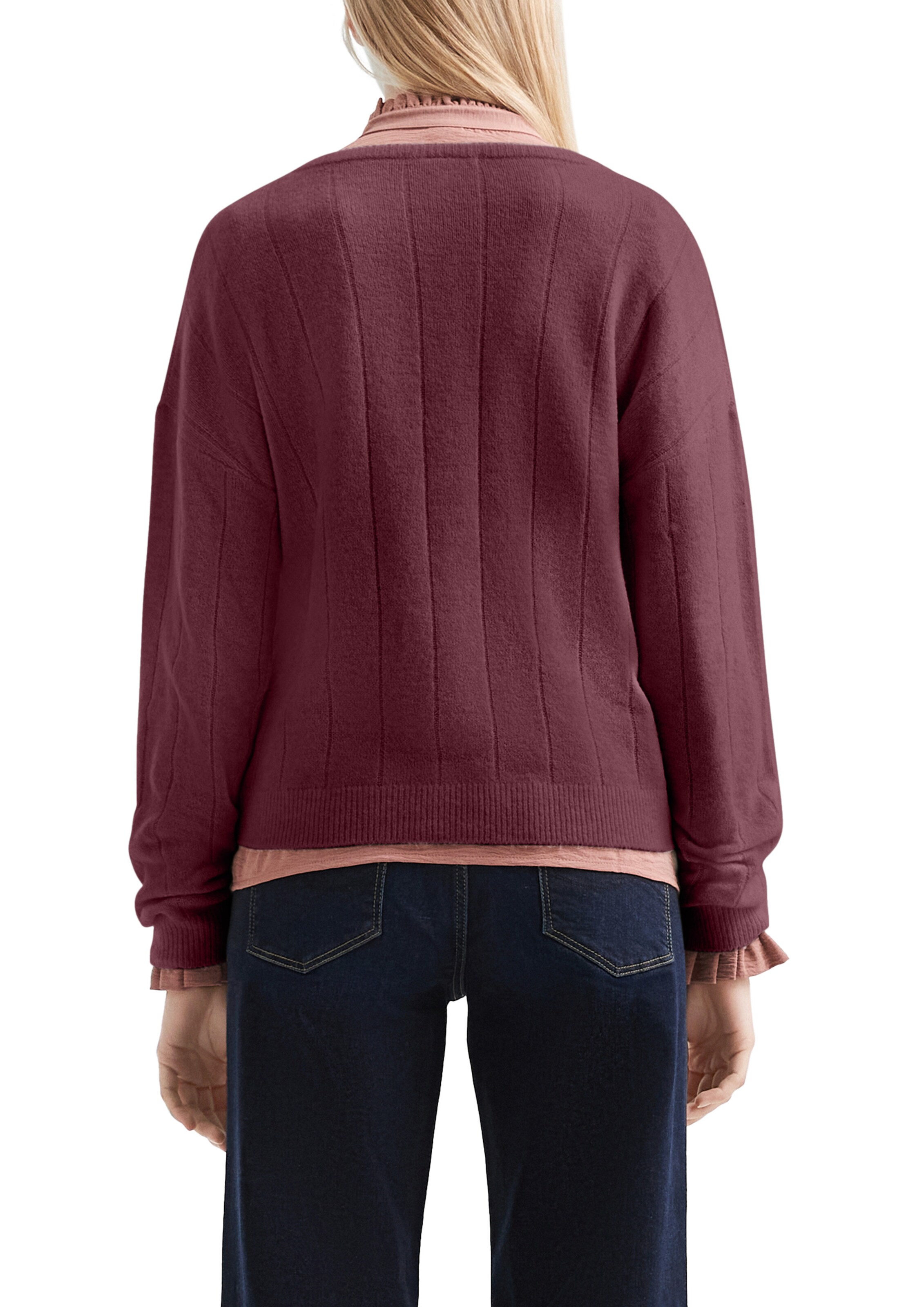 QS Strickjacke in Rot