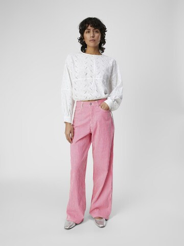 OBJECT Wide Leg Jeans 'Moji' in Pink