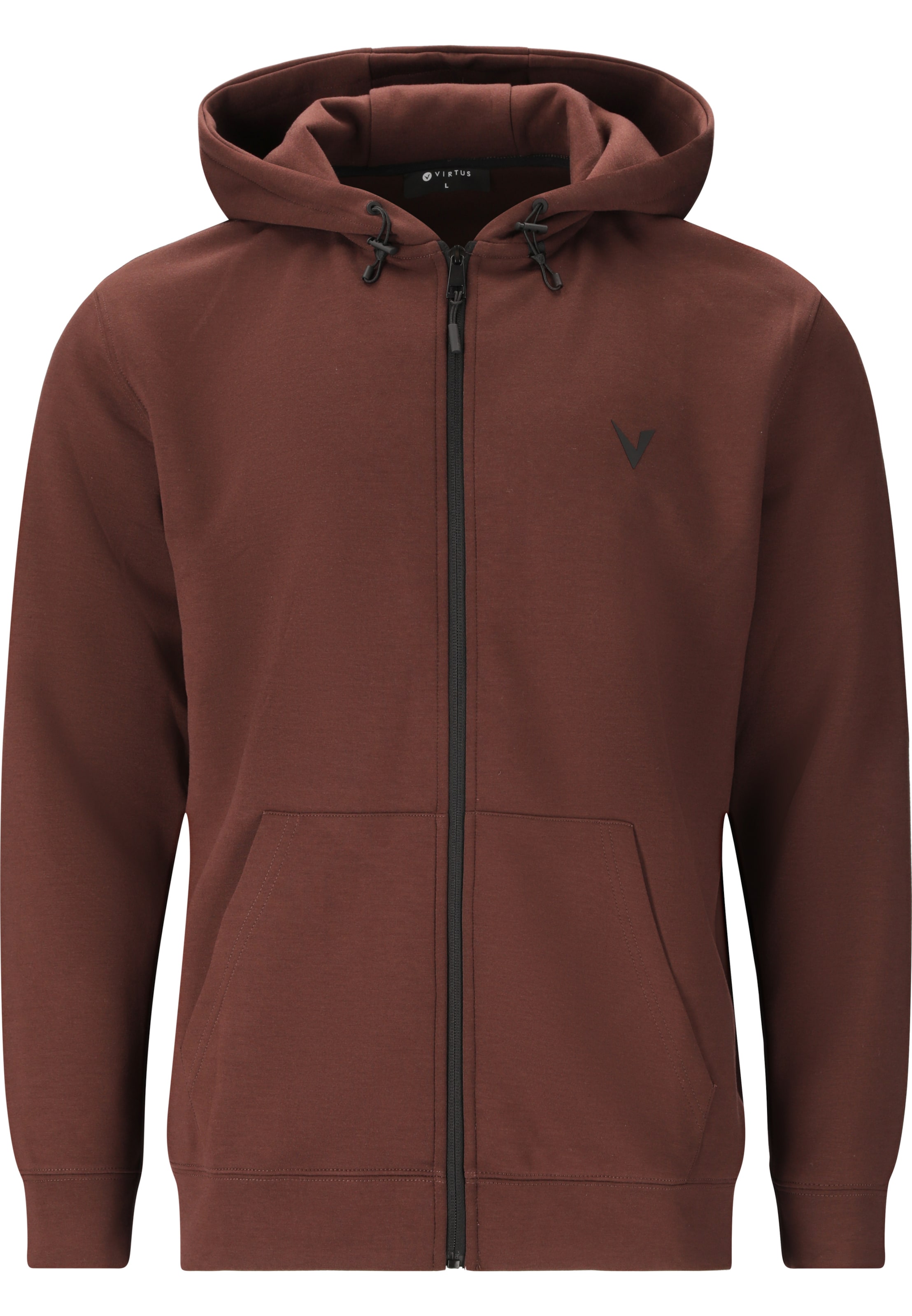 Virtus Sweatjacke 'Taro' in Braun: Vorderseite