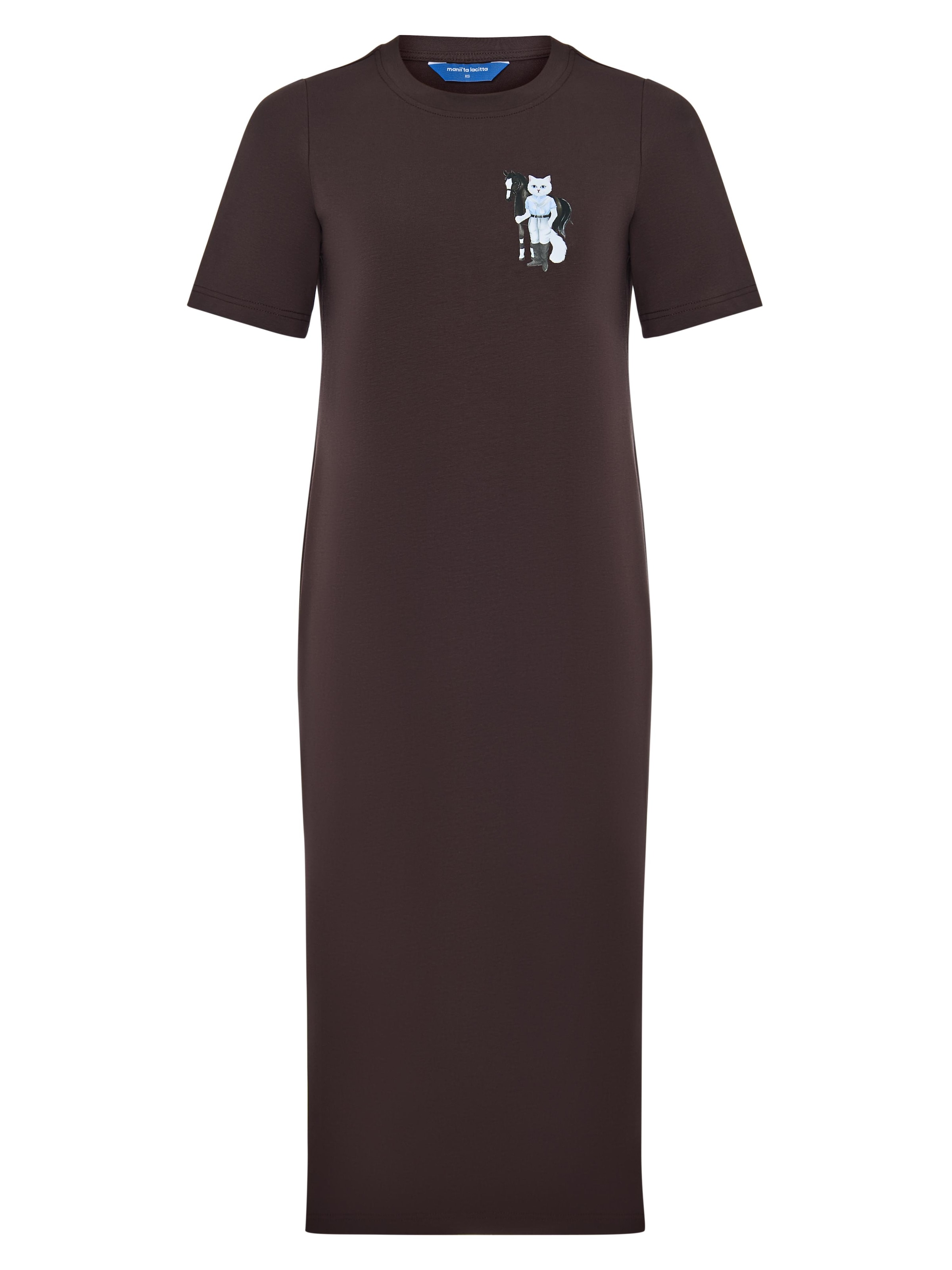 Cat e Lolette Blusenkleid 'Mini Rider Cat'‌‌‌‌‌‌‌‌‌ in Braun: Vorderseite