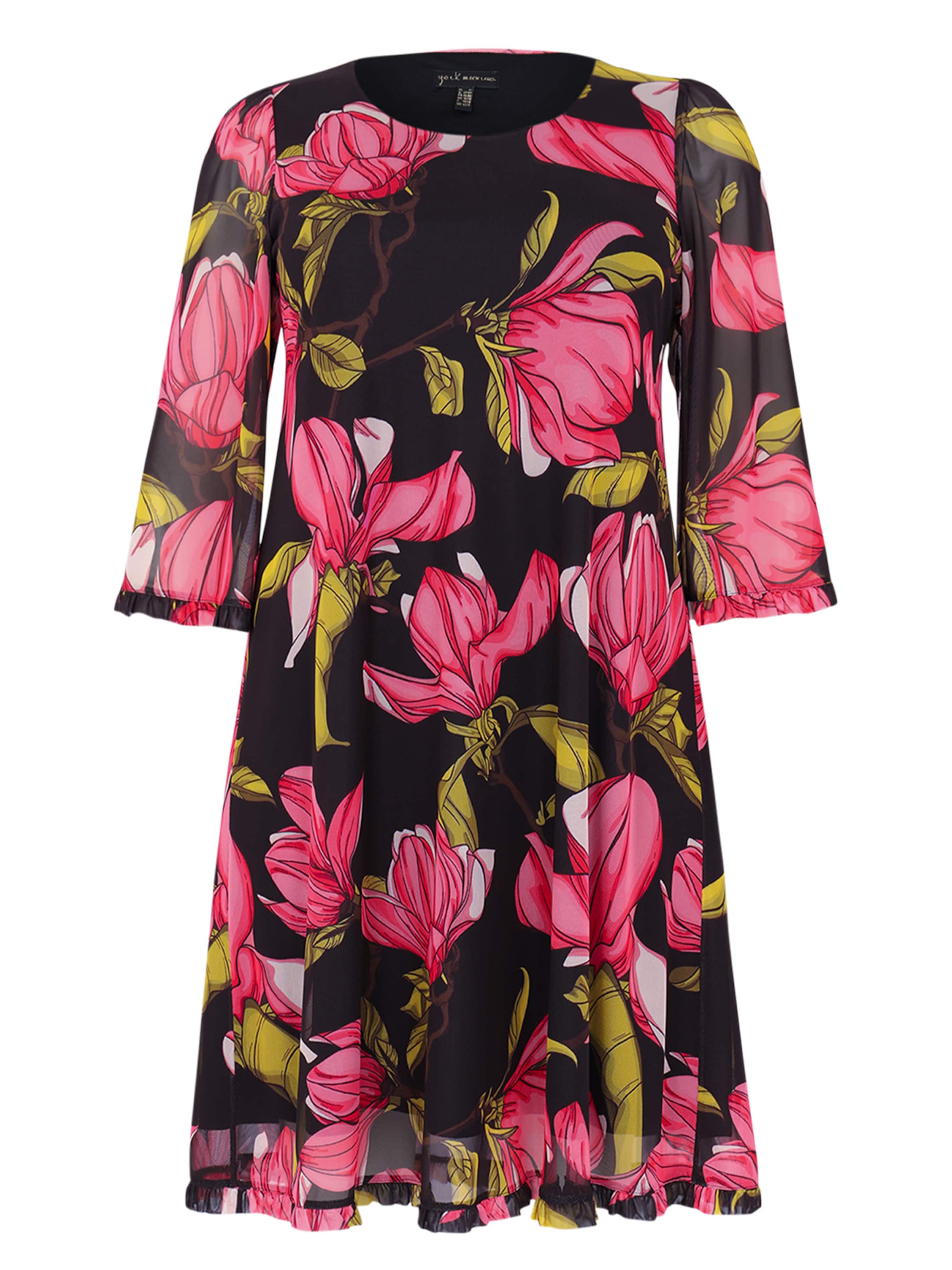 YOEK Jurk in Roze: voorkant