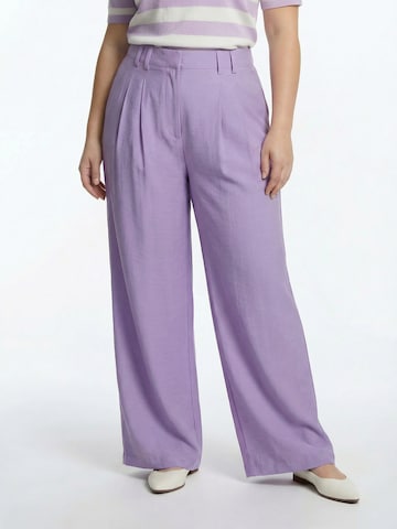 Loosefit Pantalon à pince 'Finja' Guido Maria Kretschmer Curvy en violet : devant