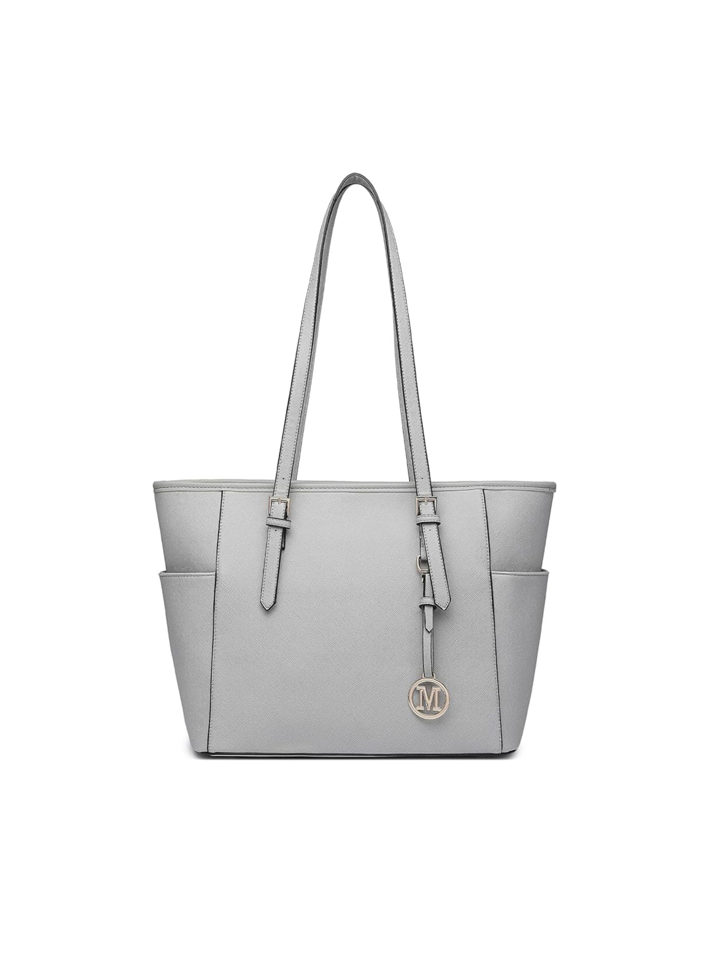 Miss Lulu Shoulder Bag in Grey: front