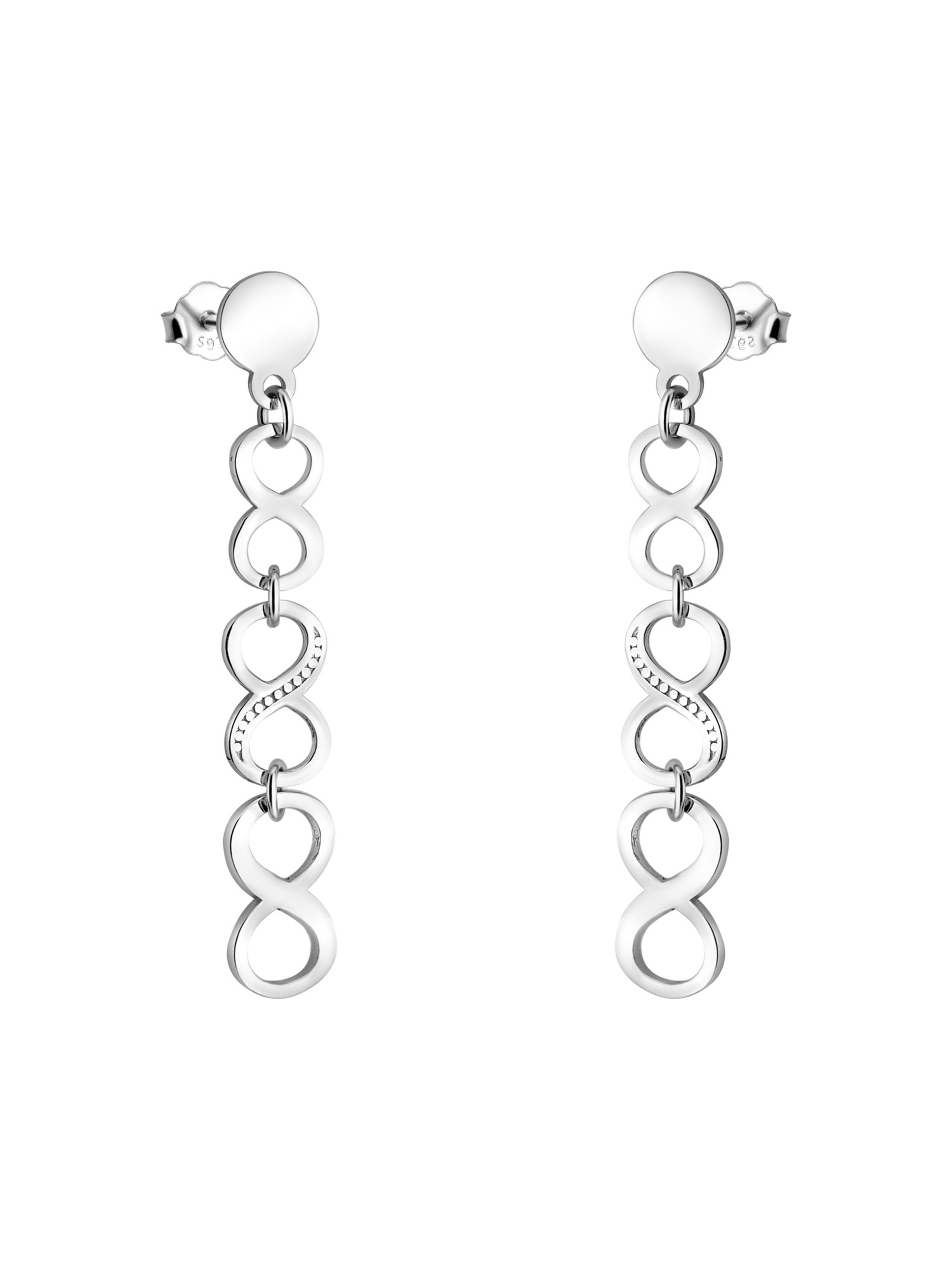 Sofia Milani Ohrringe 'Circle Infinity'‌‌‌‌‌‌‌ in Silber: Vorderseite
