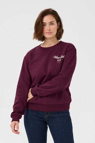 Kaffe Sweatshirt 'Chateau' in Lila: voorkant