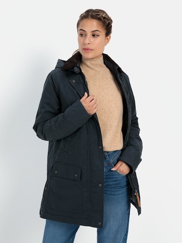 CAMEL ACTIVE Wachsjacke mit abnehmbarer Kapuze in Blau: Vorderseite