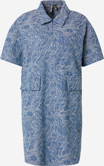 PIECES Kleid in 34 in blue denim / weiß, Produktansicht