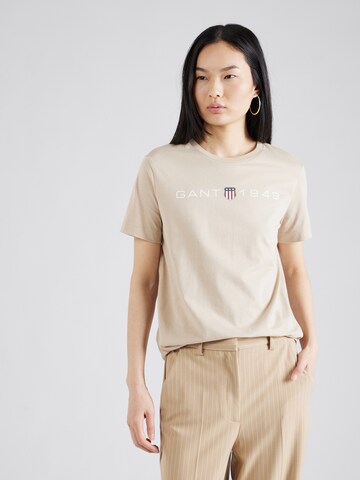 GANT T-Shirt in Beige: Vorderseite