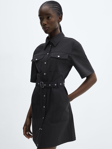 Robe-chemise 'Corintio' MANGO en noir : devant