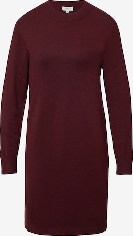 s.Oliver Gebreide jurk in Rood: voorkant