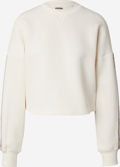 GUESS Sportief sweatshirt 'Cymone' in de kleur Goud / Zwart / Wit, Productweergave