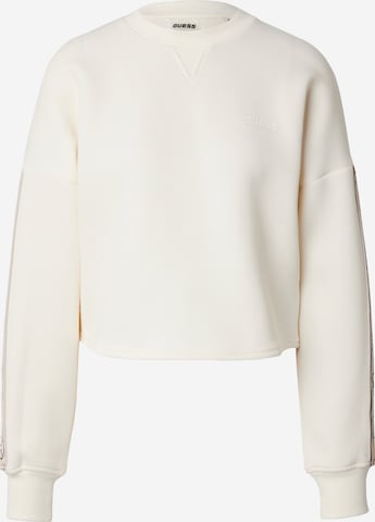 GUESS Athletic Sweatshirt 'Cymone' in White: front