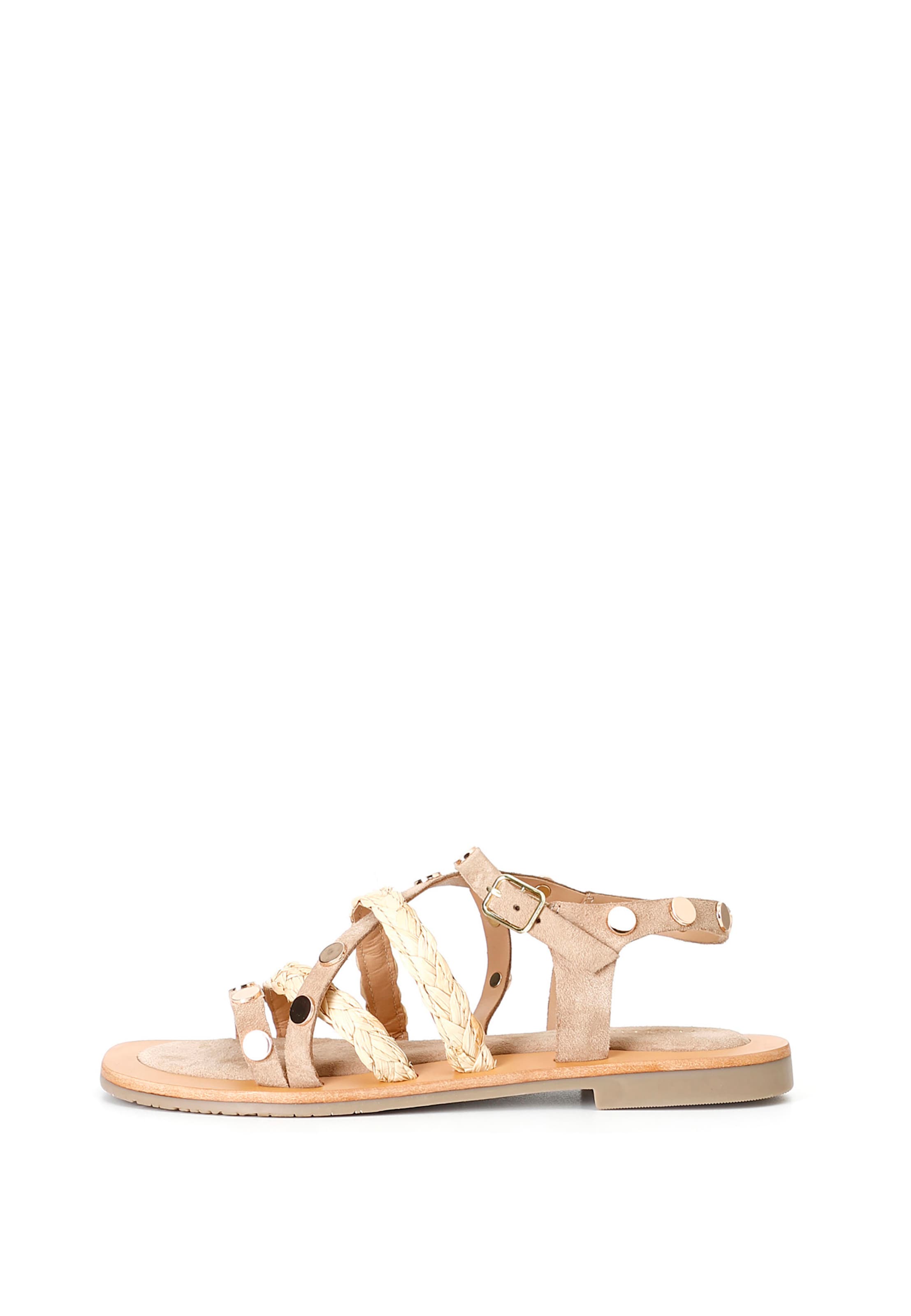 Sandalo con cinturino di CAFè NOIR in beige: frontale