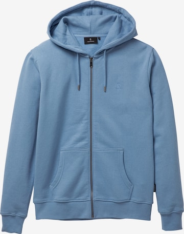 recolution Zip-Up Hoodie 'Birch' in Blue: front