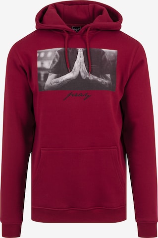 Felpa 'Pray' di Mister Tee in rosso: frontale