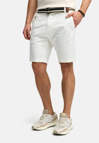 INDICODE JEANS Regular Trousers 'Thews' in White